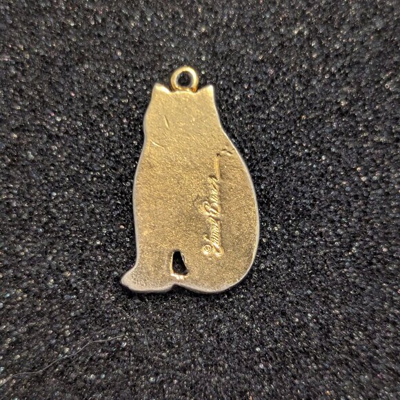 Vintage Cat Laurel Burch Gold Tone Necklace Charm Kitten Kitty Collectible - Picture 4 of 7